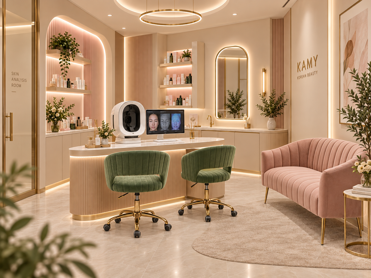 KAMY personalized skin analysis area